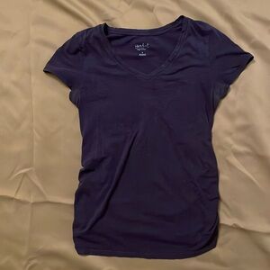 Isabel maternity v-neck t shirt, dark purple